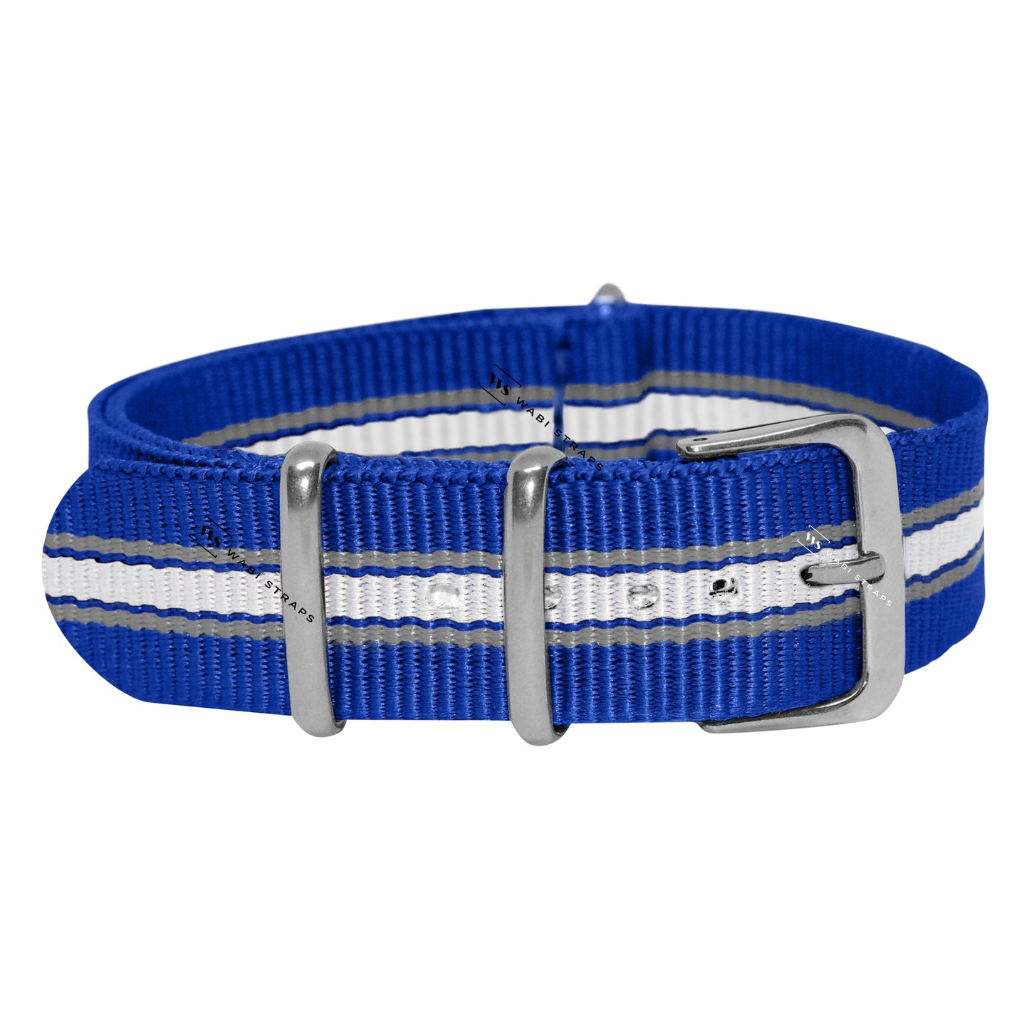 Blue, Grey & White Regimental British Military Watch Strap