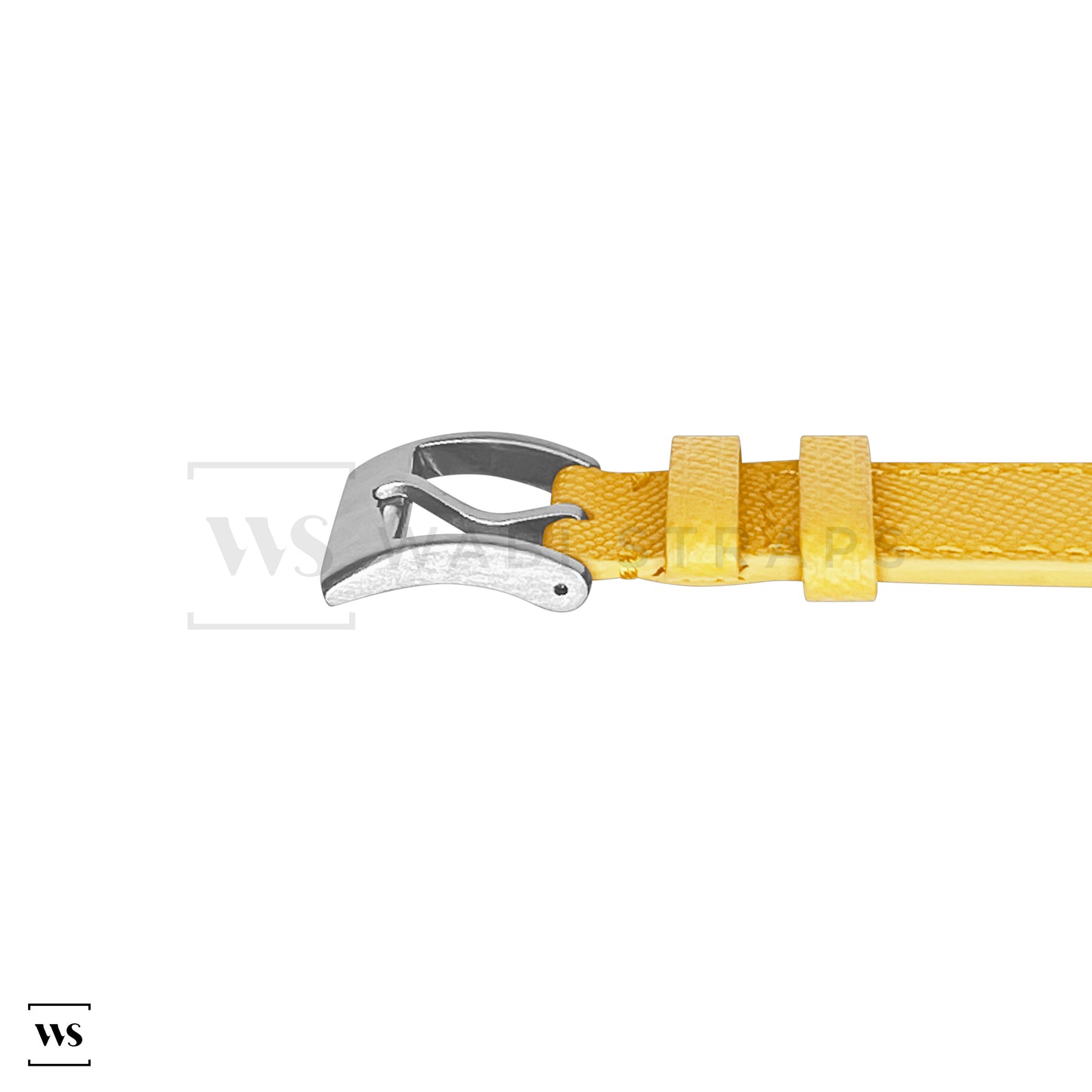 Yellow Saffiano Textured Leather Strap