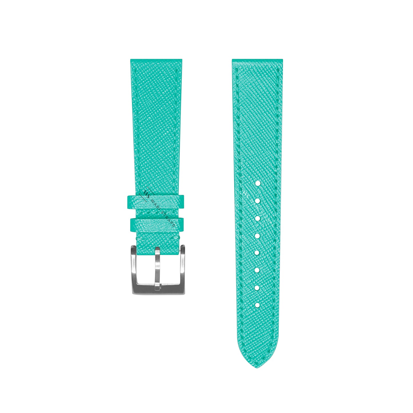 Light Blue Saffiano Textured Leather Strap