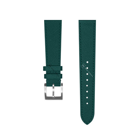 Green Saffiano Textured Leather Strap