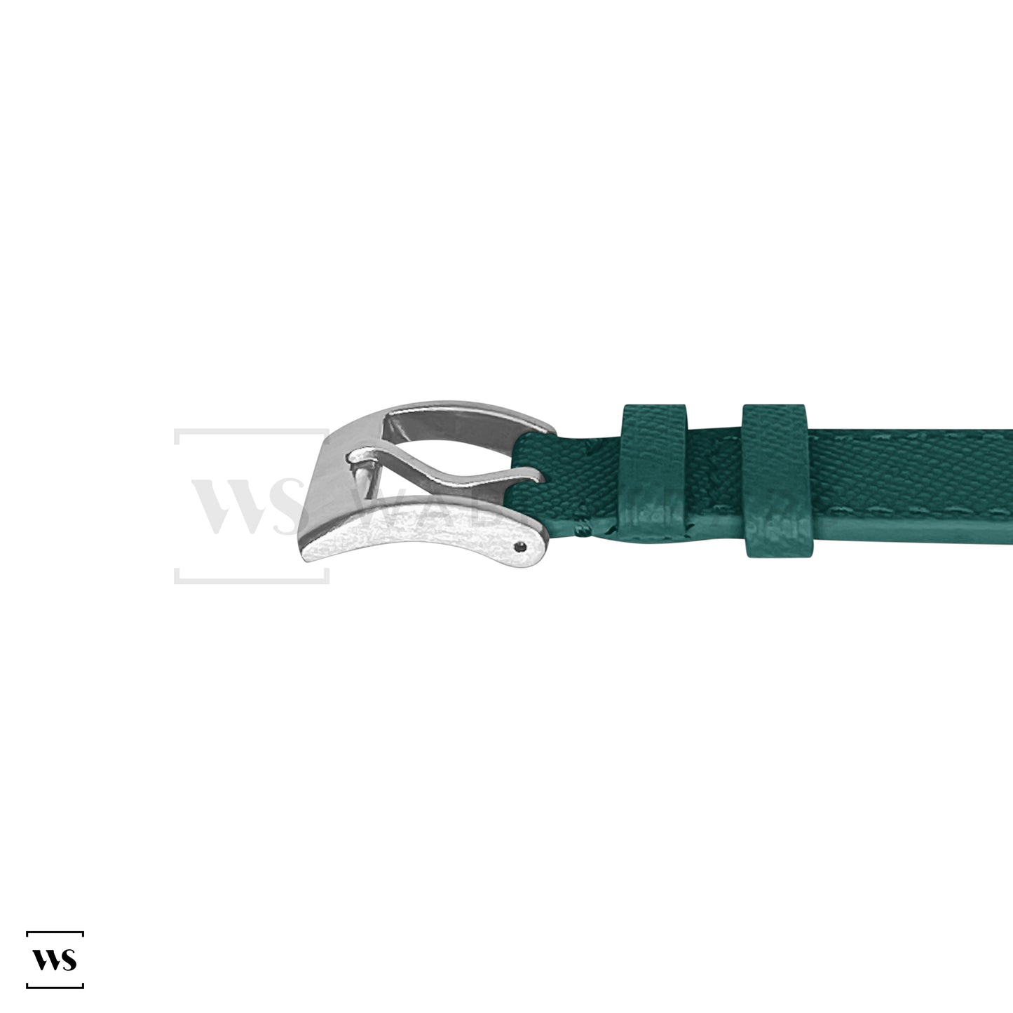 Green Saffiano Textured Leather Strap