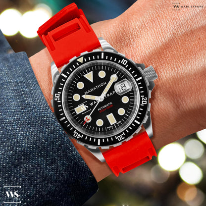 Red Scuba ISO Diver Rubber Strap