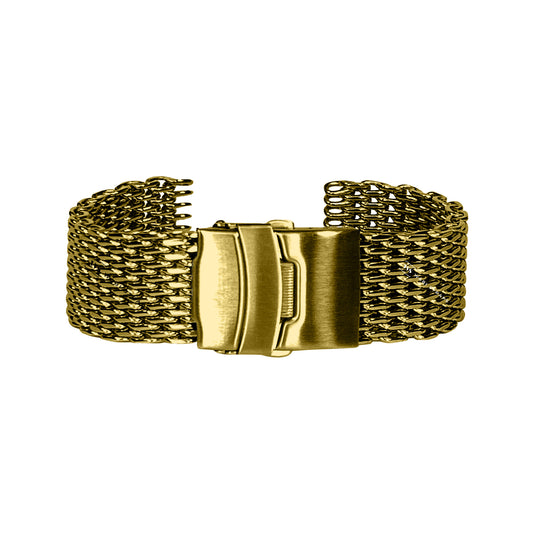 Gold Shark Mesh Watch Bracelet