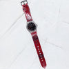 Red Snake Rubber Watch Band