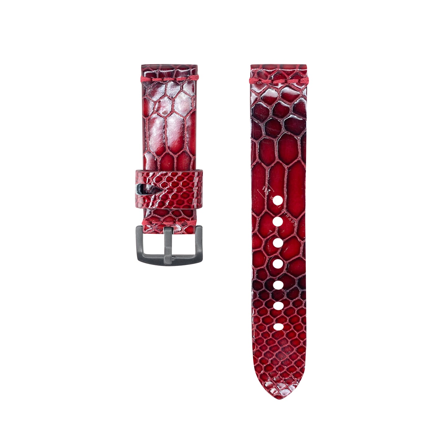 Red Snake Rubber Watch Band