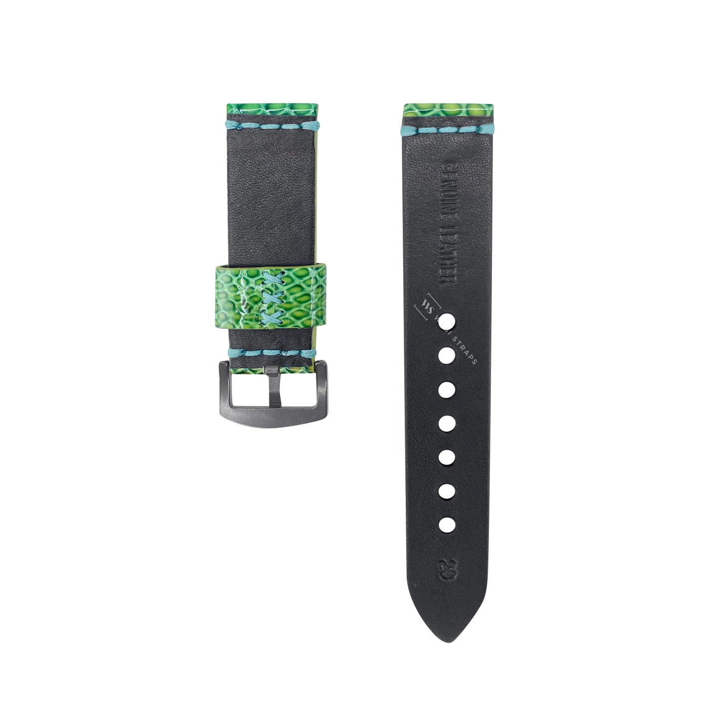 Green Python Rubber Watch Band