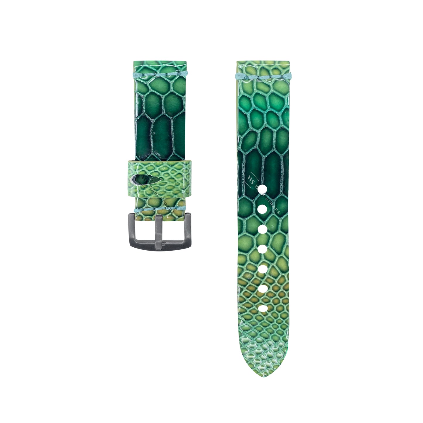 Green Python Rubber Watch Band