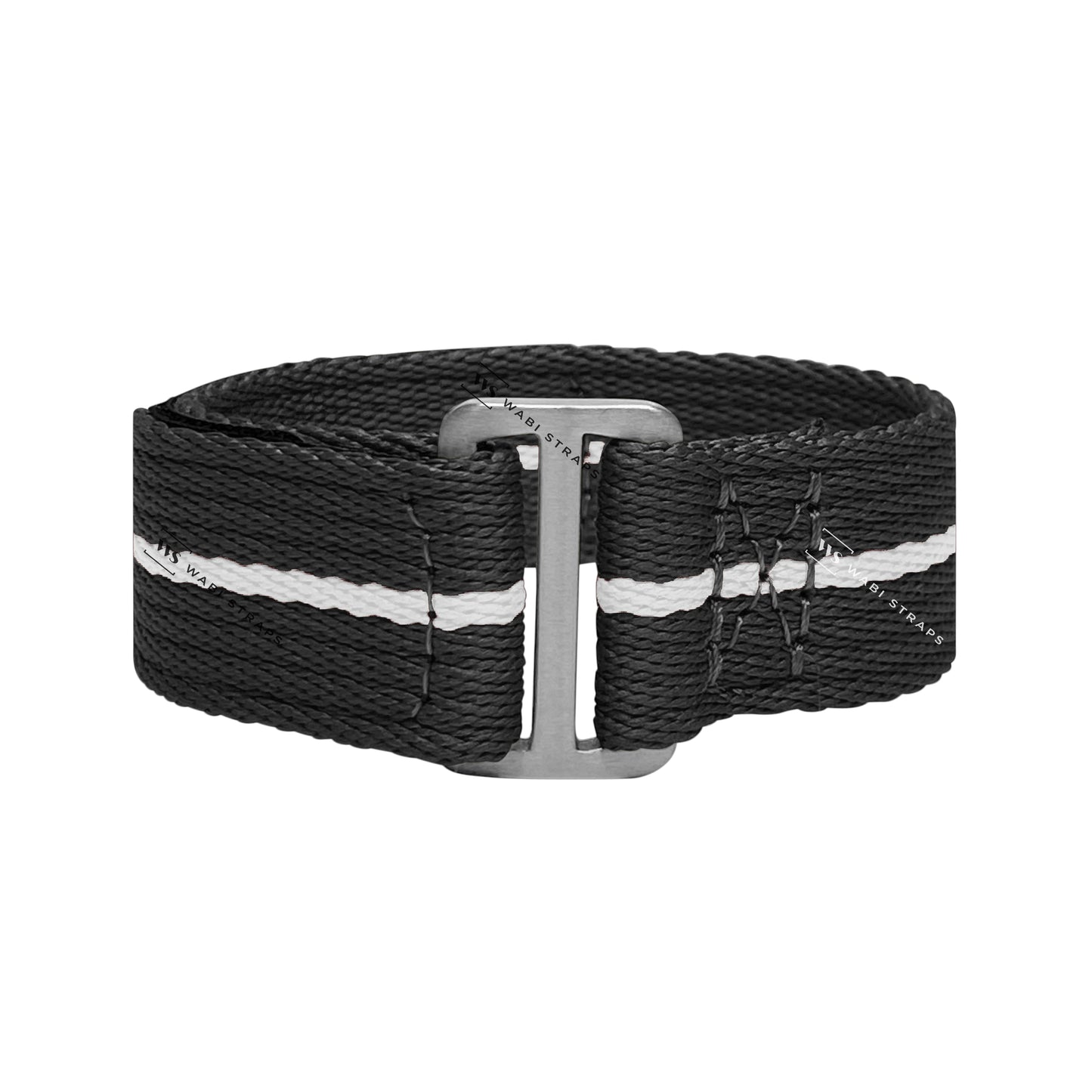 Black & Grey Single Pass Velcro Strap