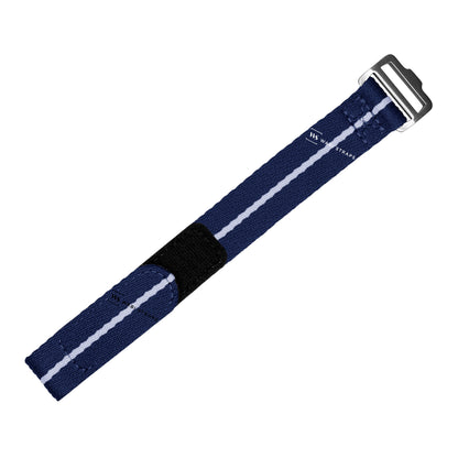 Blue & Grey Single Pass Velcro Strap