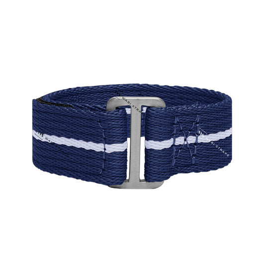 Blue & Grey Single Pass Velcro Strap