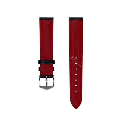 Black Shark Skin Grain Leather Strap