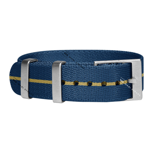 Blue & Khaki Adjustable Seatbelt Strap