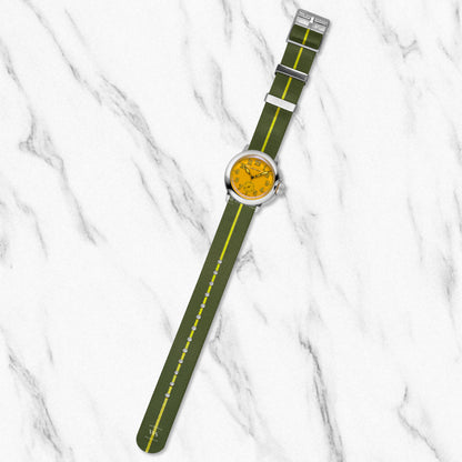 Green & Yellow Adjustable Seatbelt Strap