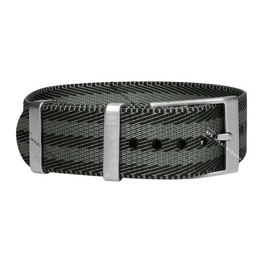 Black & Grey 5-Stripe Adjustable Seatbelt Strap