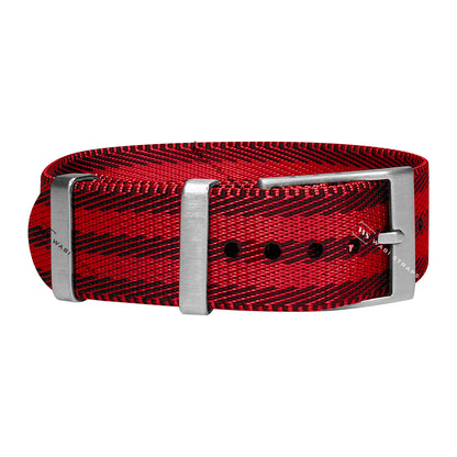 Black & Red 5-Stripe Adjustable Seatbelt Strap