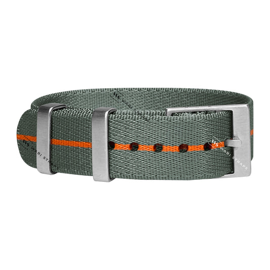 Grey & Orange Adjustable Seatbelt Strap