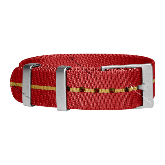 Red & Khaki Adjustable Seatbelt Strap