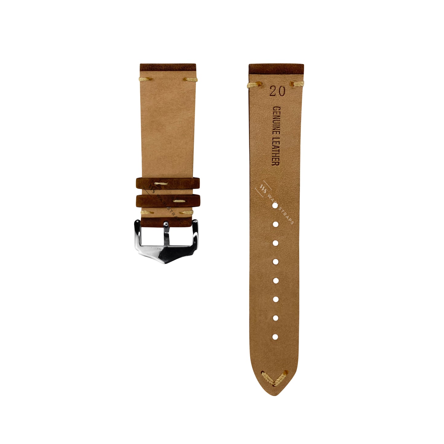 Brown Vintage Leather Watch Strap