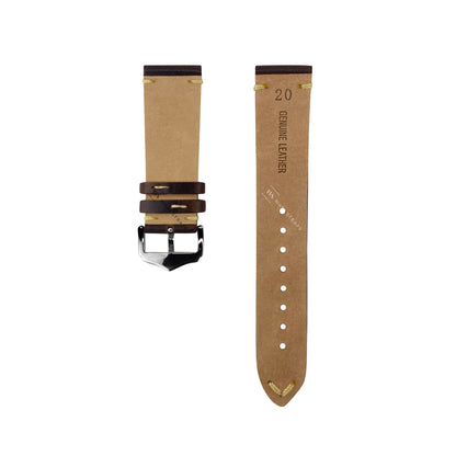 Brown Distressed Leather Watch Strap