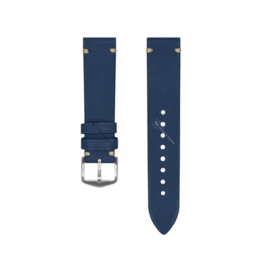 Blue Vintage Leather Watch Strap