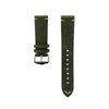 Olive Green Vintage Leather Watch Strap