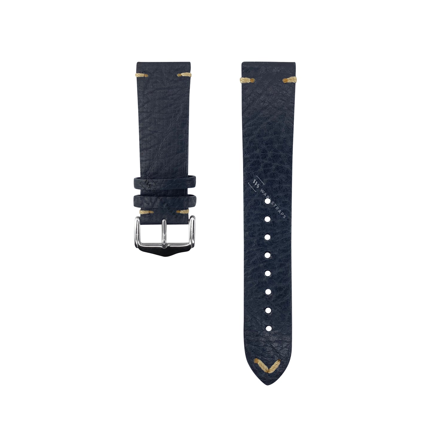 Black Cracked Leather Watch Strap