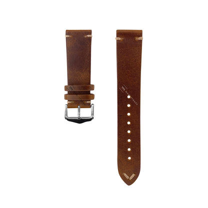 Tan Distressed Leather Watch Strap