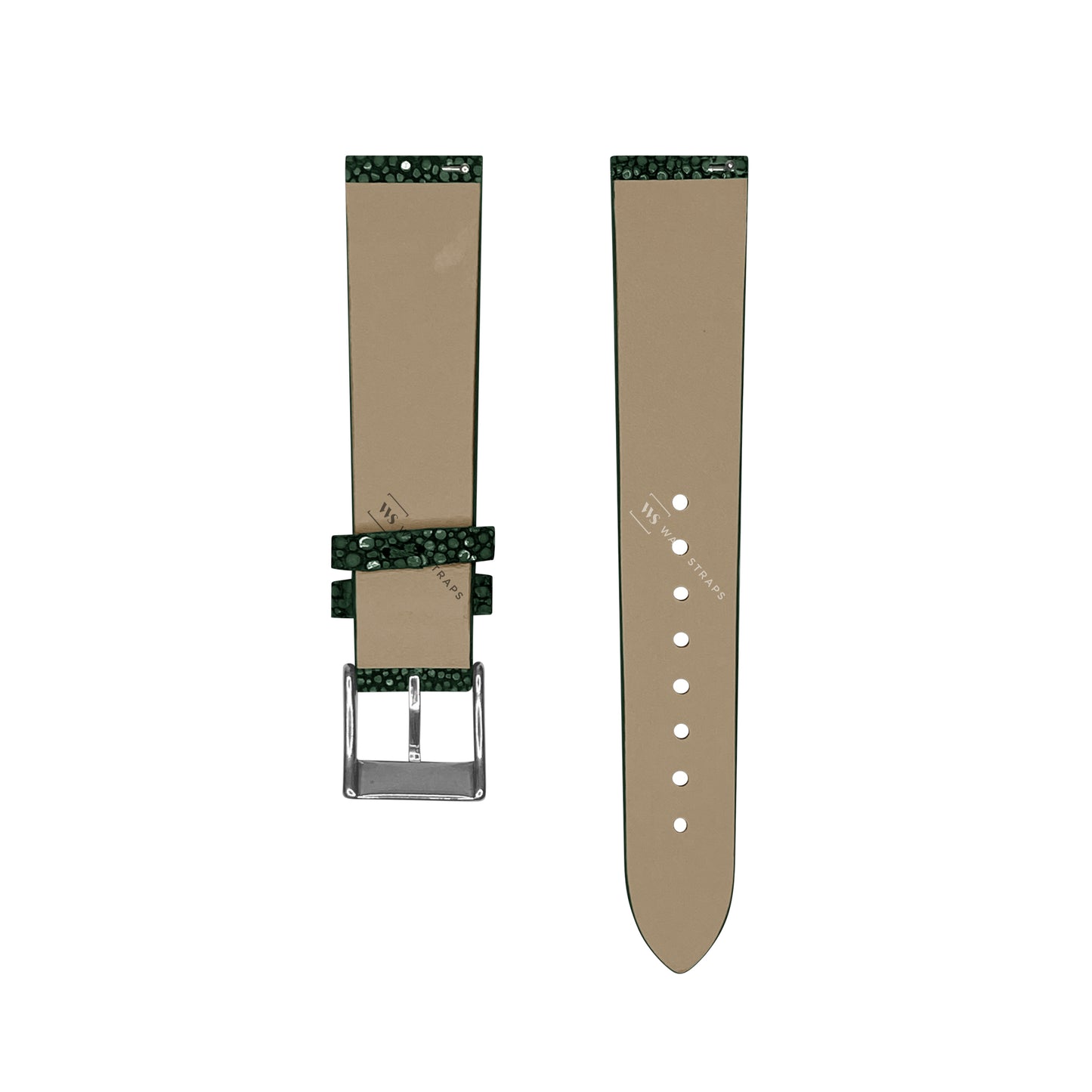 Green Polished Stingray Skin Strap