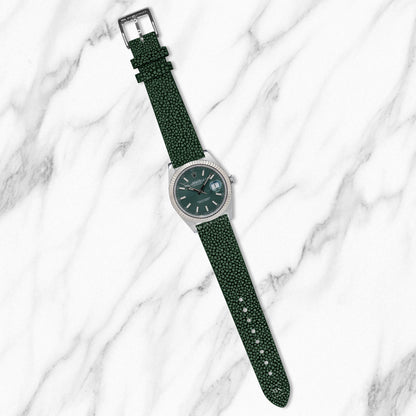 Green Polished Stingray Skin Strap