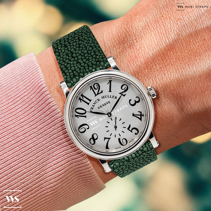 Green Polished Stingray Skin Strap