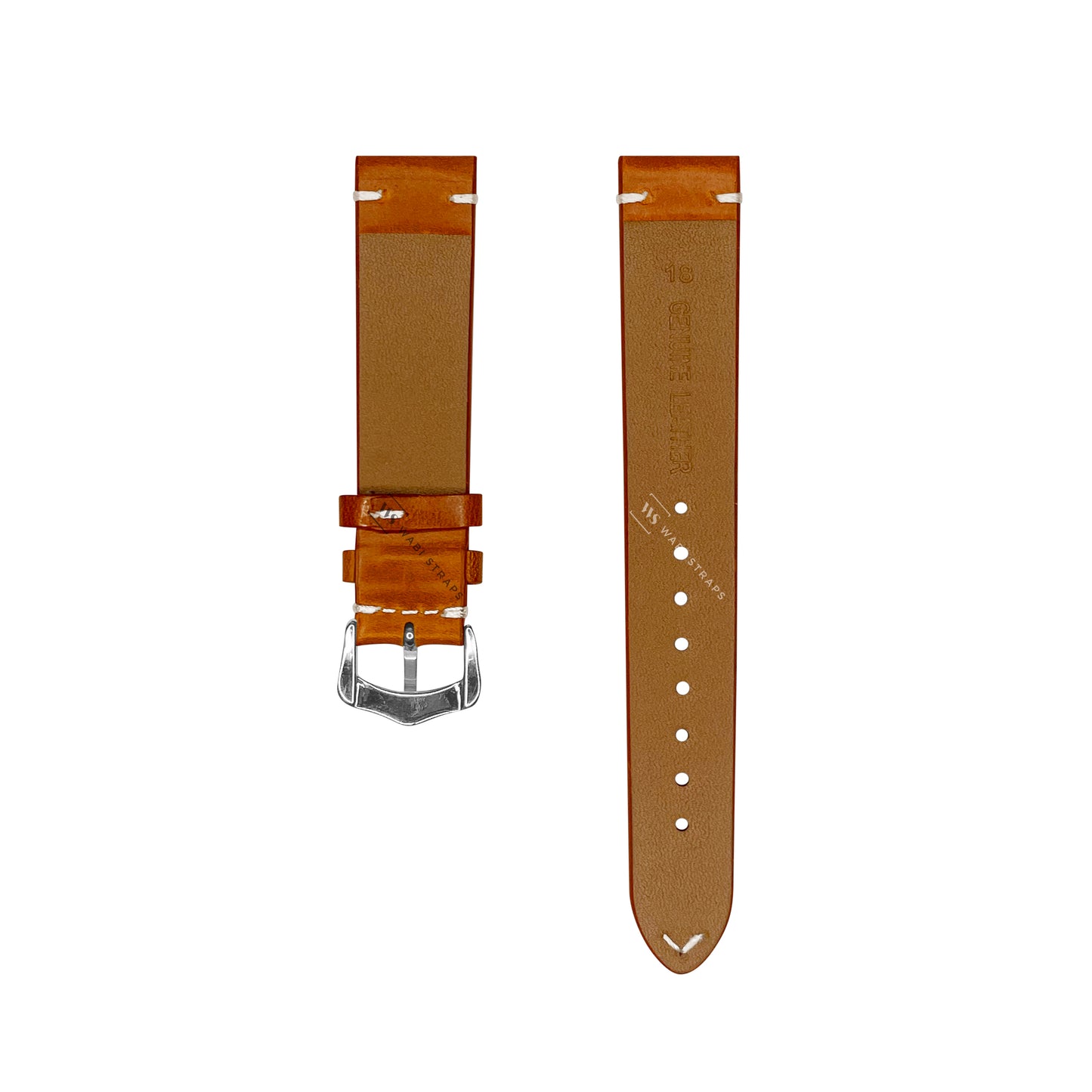 Tan Two Stitch Oiled Leather Strap