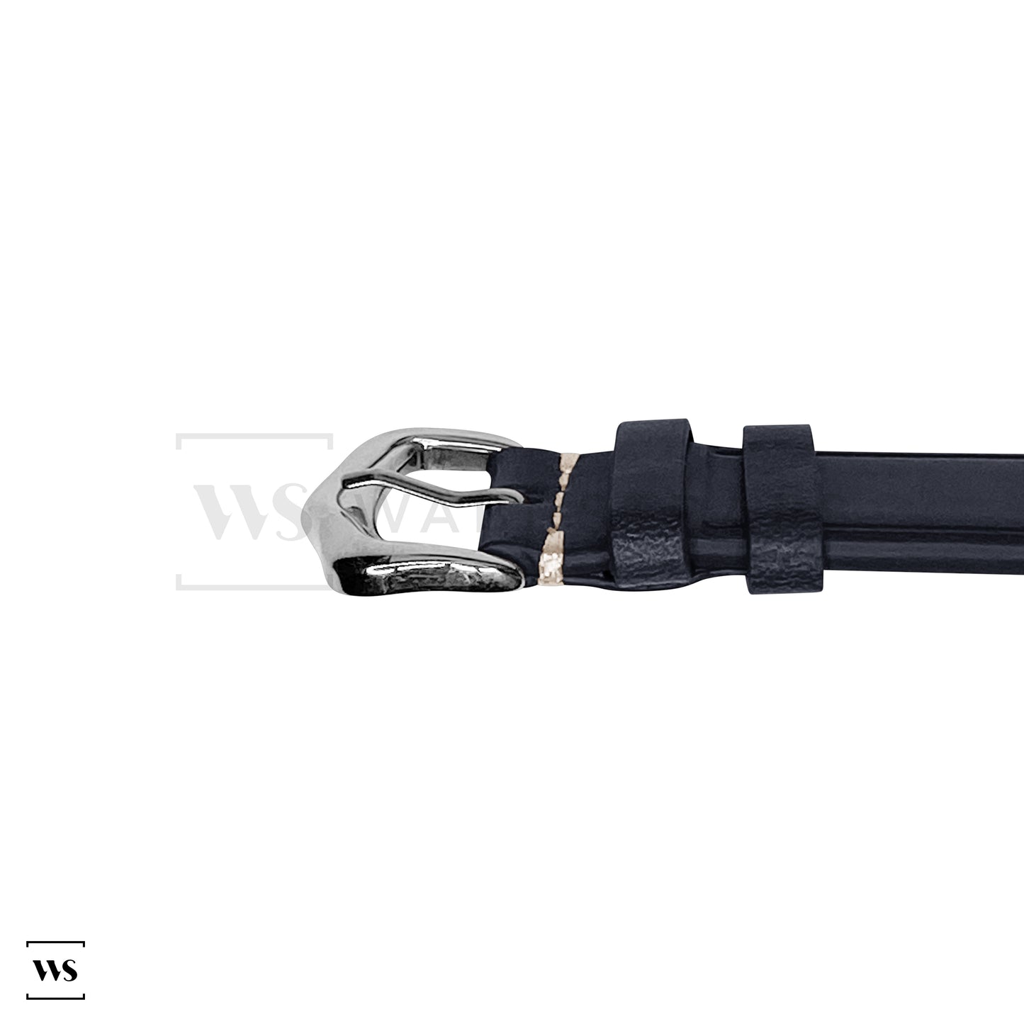 Navy Two Stitch Oiled Leather Strap