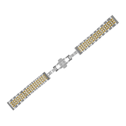 Gold & Silver Two Tone Super Jubilee 7-Link Metal Bracelet