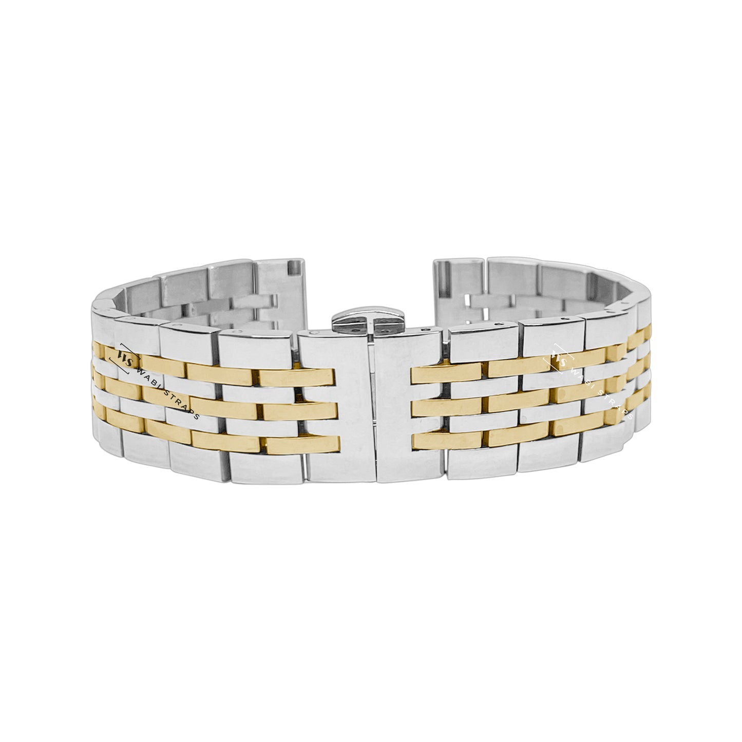 Gold & Silver Two Tone Super Jubilee 7-Link Metal Bracelet