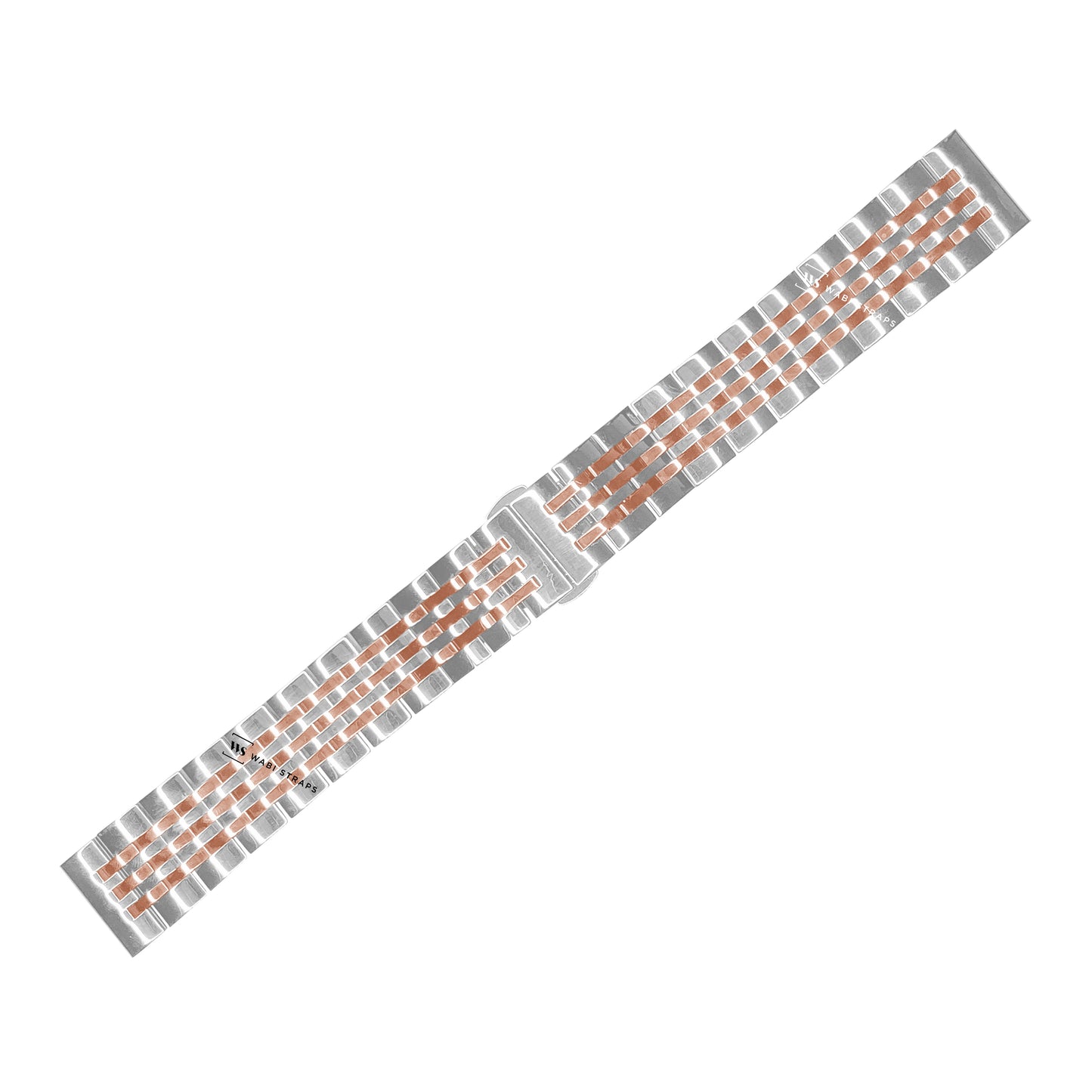 Rose Gold & Silver Two Tone Super Jubilee 7-Link Metal Bracelet