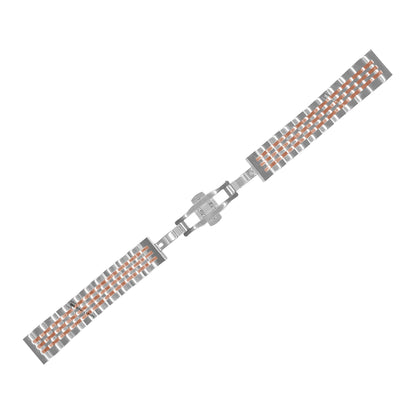 Rose Gold & Silver Two Tone Super Jubilee 7-Link Metal Bracelet