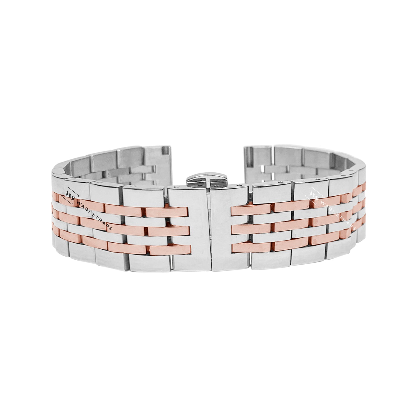 Rose Gold & Silver Two Tone Super Jubilee 7-Link Metal Bracelet