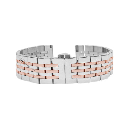 Rose Gold & Silver Two Tone Super Jubilee 7-Link Metal Bracelet