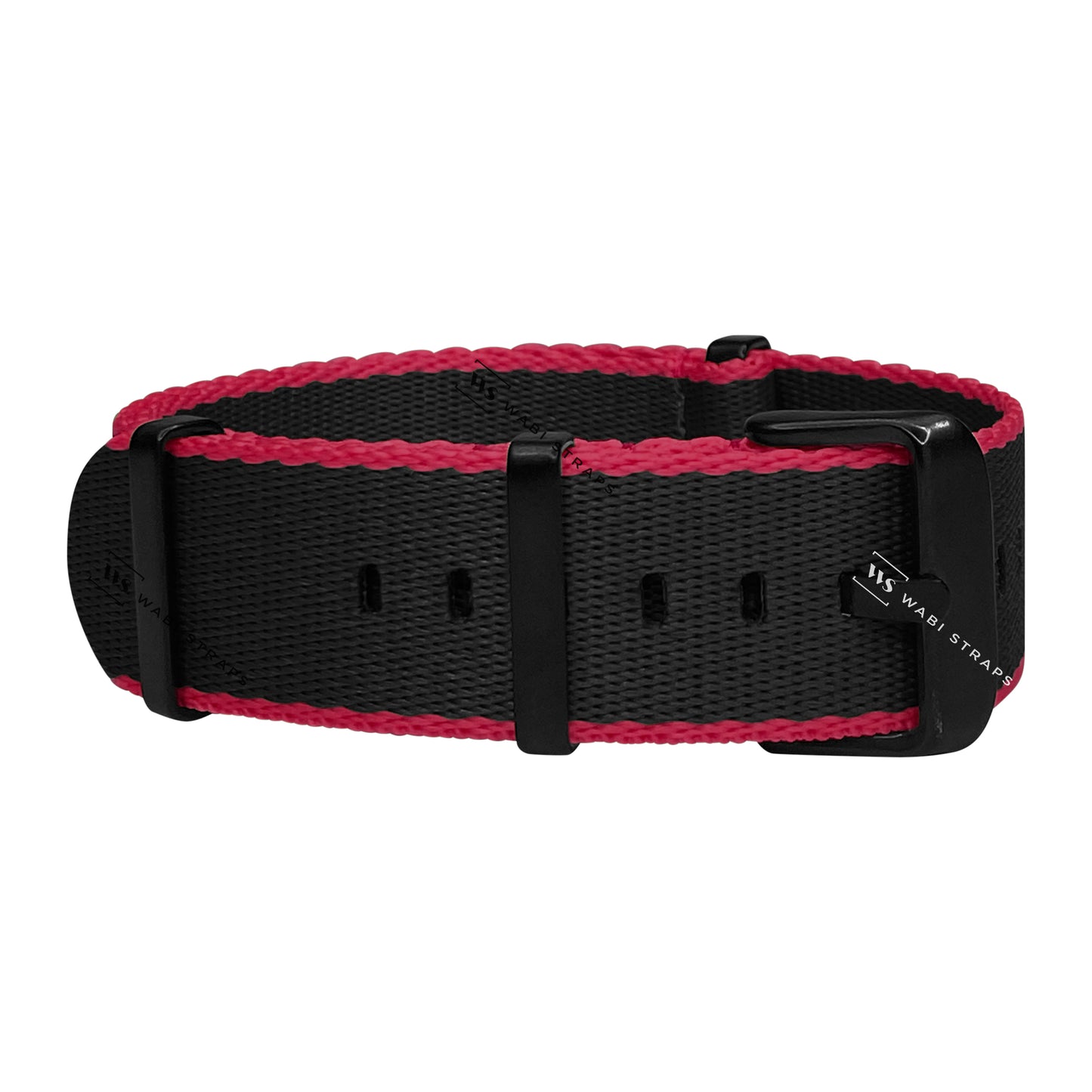 Black & Red Trim Edge Premium Strap