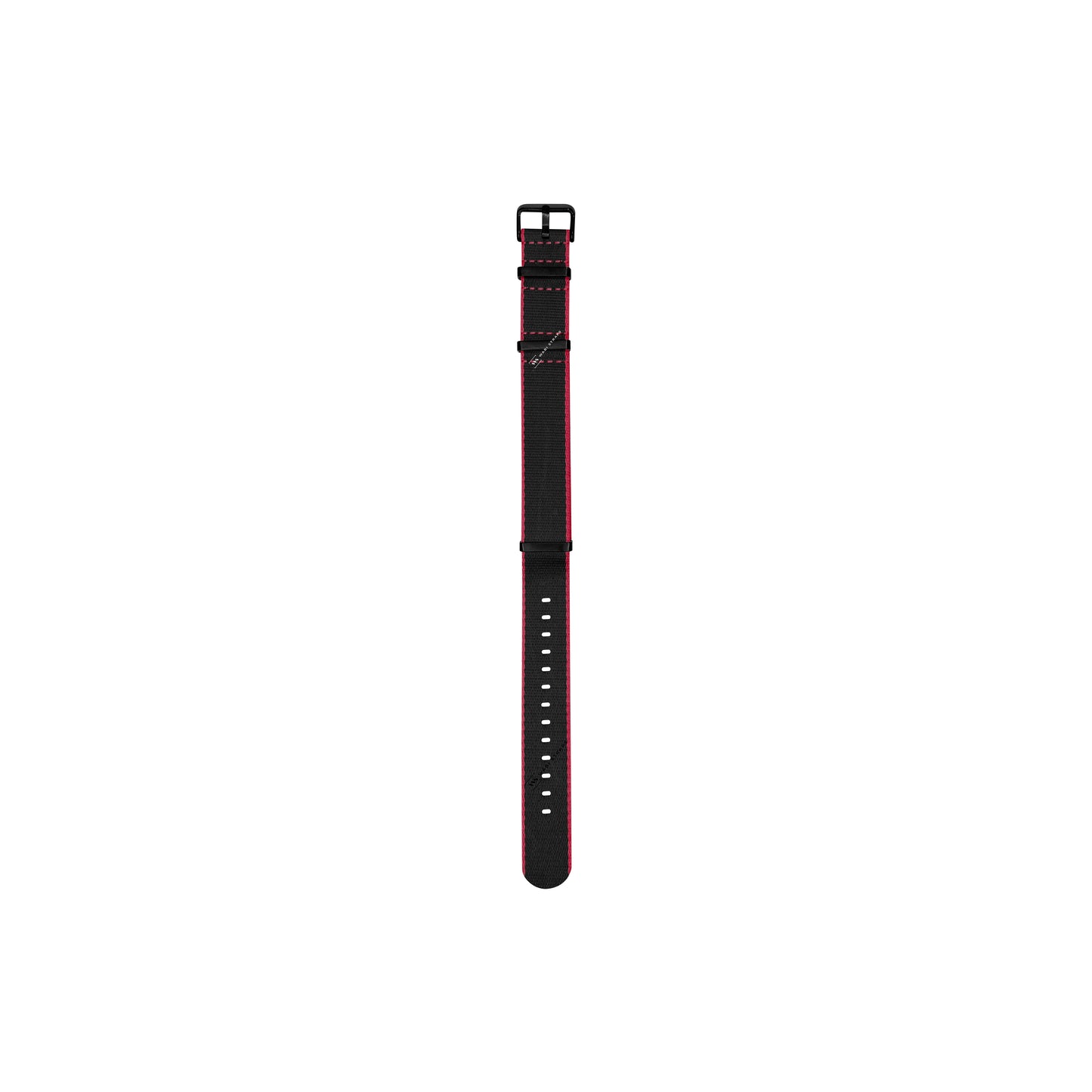 Black & Red Trim Edge Premium Strap