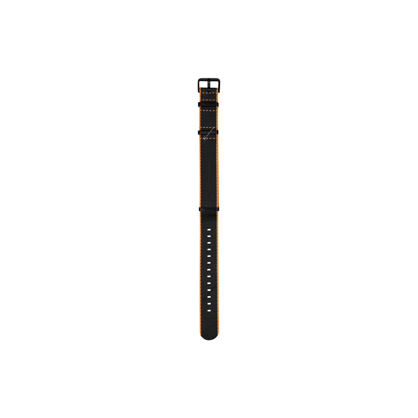 Black & Orange Trim Edge Premium Strap