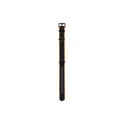 Black & Orange Trim Edge Premium Strap