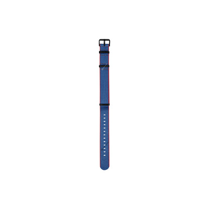 Blue & Red Trim Edge Premium Strap