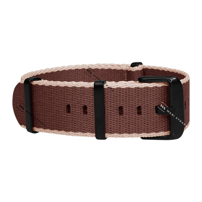 Brown & Cream Trim Edge Premium Strap