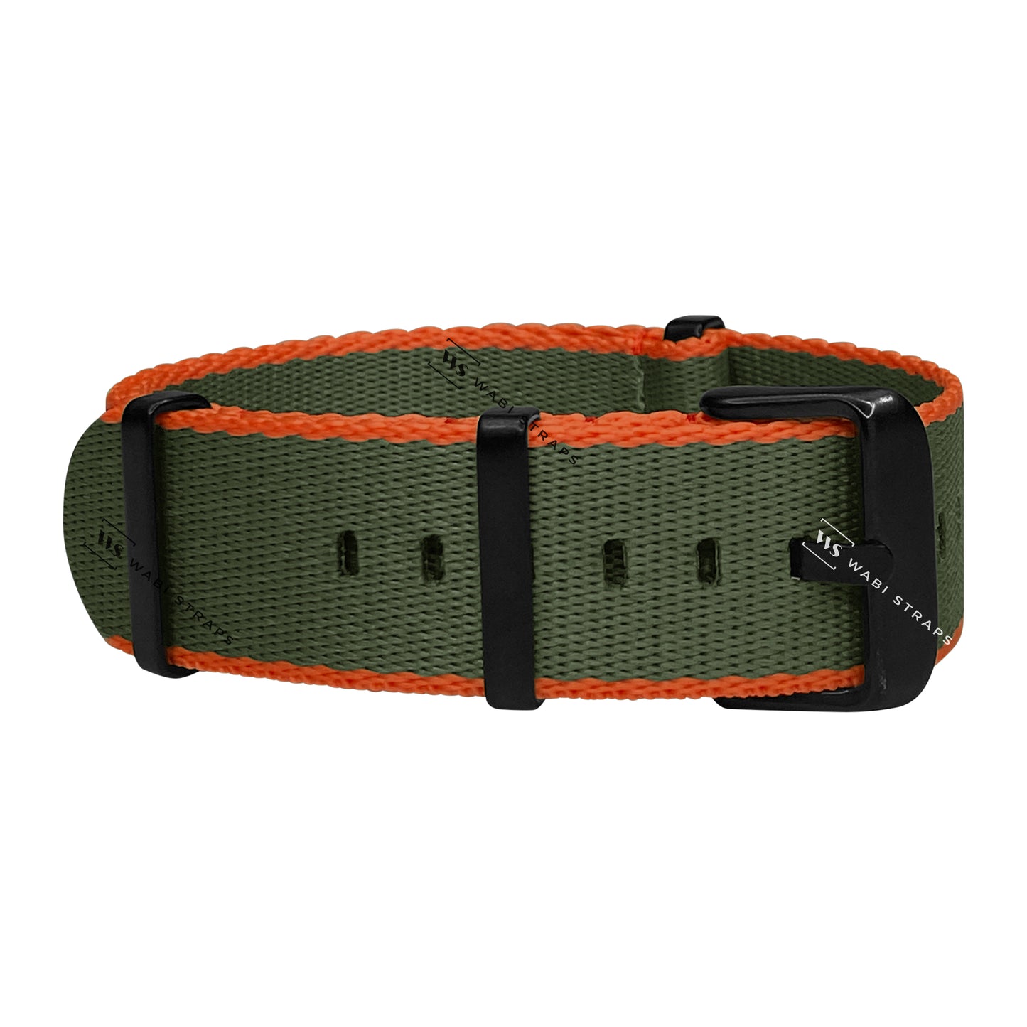 Green & Orange Trim Edge Premium Strap