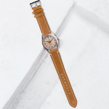 Tan Thick Leather Watch Strap