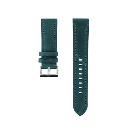 Green Thick Leather Watch Strap