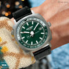 Green Thick Leather Watch Strap