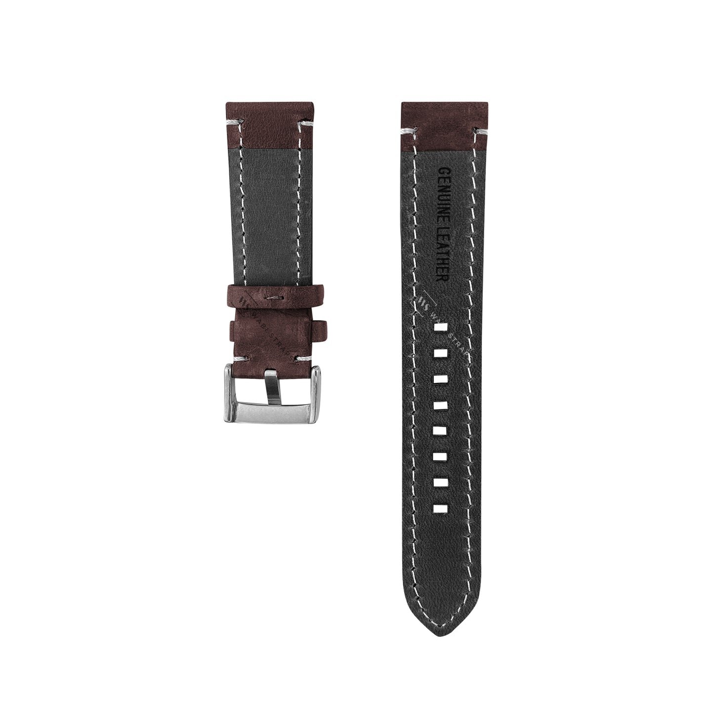 Brown Thick Leather Watch Strap