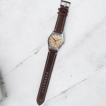 Brown Thick Leather Watch Strap